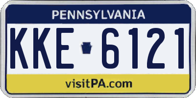 PA license plate KKE6121