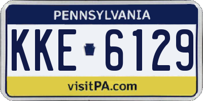 PA license plate KKE6129