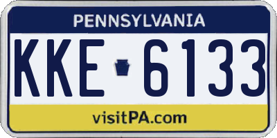 PA license plate KKE6133