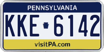 PA license plate KKE6142