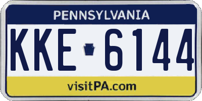 PA license plate KKE6144