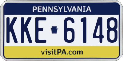 PA license plate KKE6148