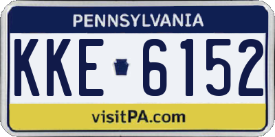 PA license plate KKE6152