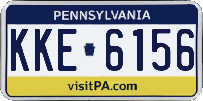 PA license plate KKE6156