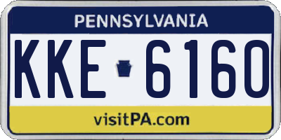 PA license plate KKE6160