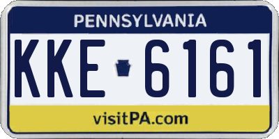 PA license plate KKE6161