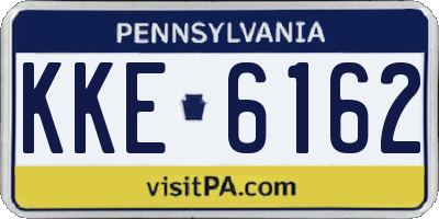 PA license plate KKE6162