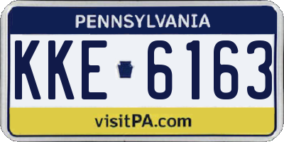 PA license plate KKE6163