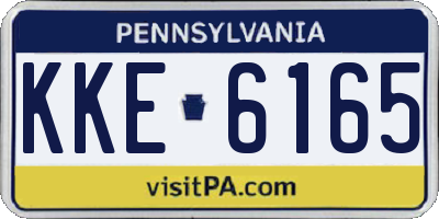 PA license plate KKE6165