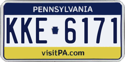 PA license plate KKE6171