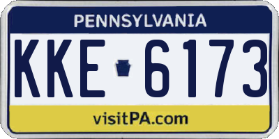 PA license plate KKE6173