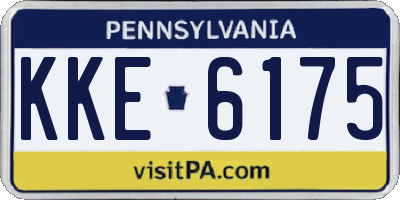 PA license plate KKE6175