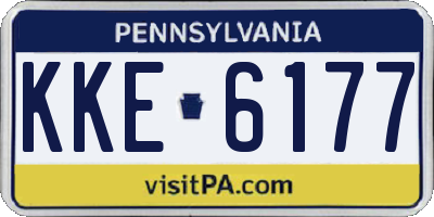 PA license plate KKE6177