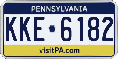 PA license plate KKE6182