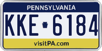 PA license plate KKE6184