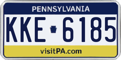 PA license plate KKE6185