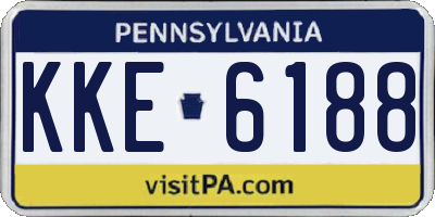 PA license plate KKE6188
