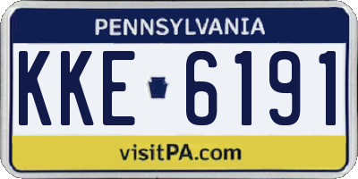 PA license plate KKE6191