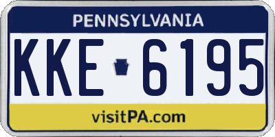 PA license plate KKE6195