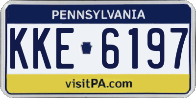 PA license plate KKE6197