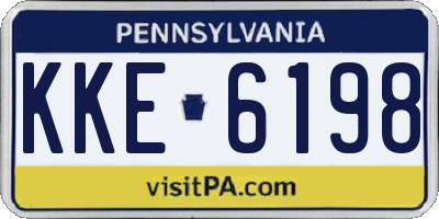PA license plate KKE6198