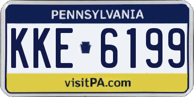 PA license plate KKE6199