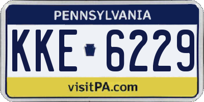 PA license plate KKE6229