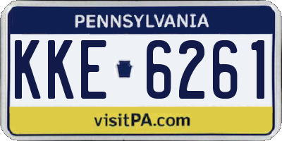 PA license plate KKE6261