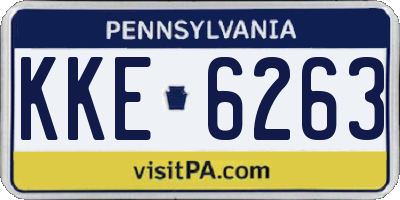 PA license plate KKE6263