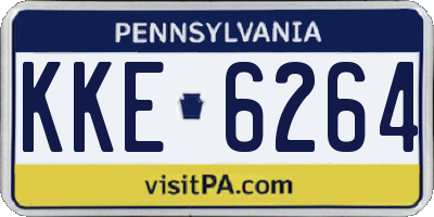 PA license plate KKE6264