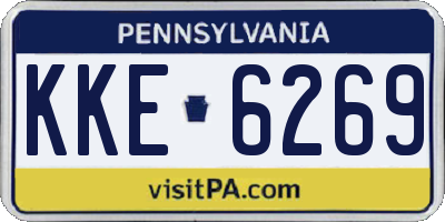 PA license plate KKE6269