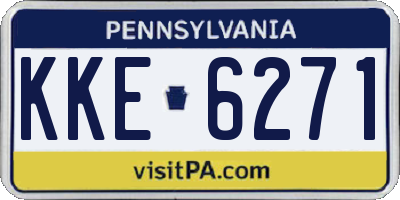 PA license plate KKE6271