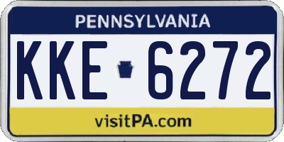 PA license plate KKE6272