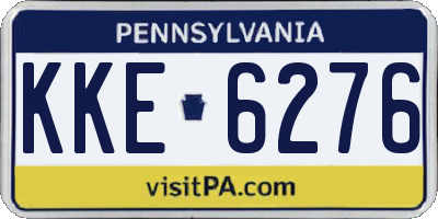 PA license plate KKE6276