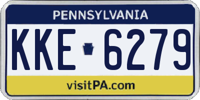 PA license plate KKE6279