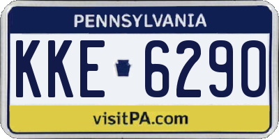 PA license plate KKE6290