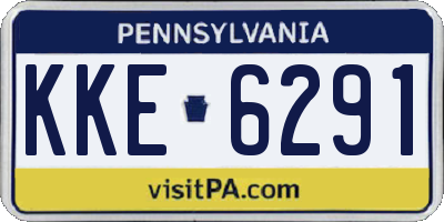 PA license plate KKE6291