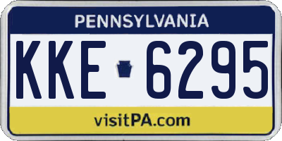 PA license plate KKE6295