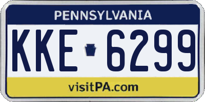 PA license plate KKE6299