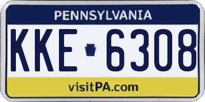 PA license plate KKE6308