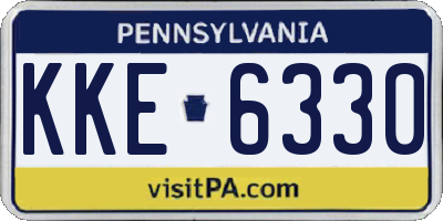 PA license plate KKE6330