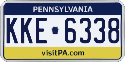 PA license plate KKE6338