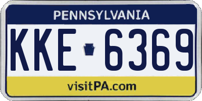 PA license plate KKE6369