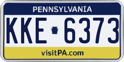PA license plate KKE6373