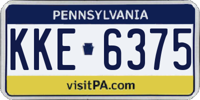 PA license plate KKE6375