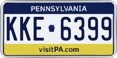 PA license plate KKE6399
