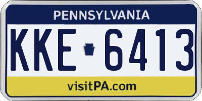 PA license plate KKE6413