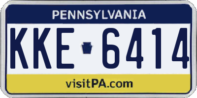 PA license plate KKE6414