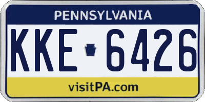 PA license plate KKE6426