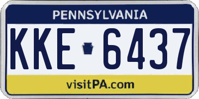 PA license plate KKE6437